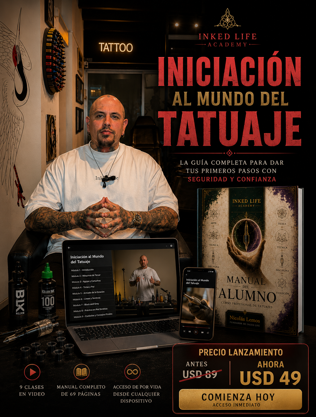 Iniciación al mundo del tatuaje Curso Online